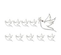 Intricato ritaglio simbolo della pace spilla vintage colombe e ramo ramo leggero in lega di zinco gioielli per tutto il giorno comfort indossare retrò ispirato colombe accessorio, Misura unica, come