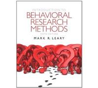 Introduction to Behavioral Research Methods: 6th (sixth edition)