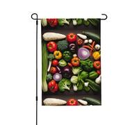 Introduzione di ortaggi Yard Segni Doppio Lato, Durevole Yard Banner 28x40" Per Decorazioni Stagionali