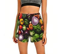 Introduzione di vari pantaloncini da yoga larghi con stampa di verdure per le donne con tasche laterali comodi pantaloncini estivi pantaloni larghi del pigiama