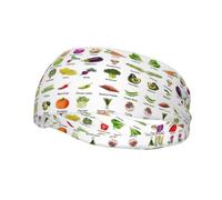 Introduzione di varie verdure cinghie a prova di sudore per uomini e donne, fasce per capelli, sport, fitness, corsa e ciclismo.