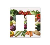 Introduzione di varie verdure Piastre da parete Copertura decorativa Interruttore Luce 2 Gang Coperture Piastra elettrica Piastra di commutazione Copertura in termoplastica per dispositivo Decoratore