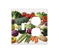 Introduzione di varie verdure Piastre da parete Copertura decorativa Interruttore Luce 2 Gang Coperture Piastra elettrica Piastra di commutazione Copertura in termoplastica per dispositivo Decoratore