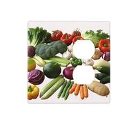 Introduzione di varie verdure Piastre da parete Copertura decorativa Interruttore Luce 2 Gang Coperture Piastra elettrica Piastra di commutazione Copertura in termoplastica per dispositivo Decoratore