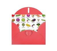 Introduzione Di Varie Verdure Stampa Amore Fibbia Carta Perla, Regali Per Biglietti Di Compleanno Con Foglio Accessorio, Scheda Nota, Busta