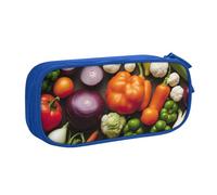 Introduzione di varie verdure Stampa Borsa di Cancelleria Leggero Pen Pouch Scuola College Ufficio Viaggi Ragazzi Ragazze Adulti, Blu, Taglia unica, Set di zaini per la scuola