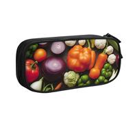 Introduzione di varie verdure Stampa Borsa di Cancelleria Leggero Pen Pouch Scuola College Ufficio Viaggi Ragazzi Ragazze Adulti, Nero , Taglia unica, Set di zaini per la scuola