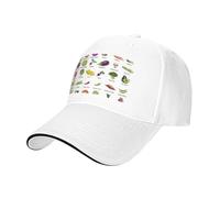 Introduzione di varie verdure Stampa Dimensione Regolabile Sandwich Baseball Cap Traspirante Unisex Casual Cappello Uso quotidiano Sport, bianco, Taglia unica