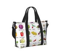 Introduzione di varie verdure Stampa Leggero Carry On Tote Donne Uomini Borsa a Mano Viaggio Weekend Vacanze Brevi Viaggi