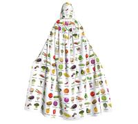 Introduzione di varie verdure Stampa mantello con cappuccio, mantelle per | Mantello unisex con cappuccio, per adulti, per Halloween, carnevale, Natale, cosplay, costumi.