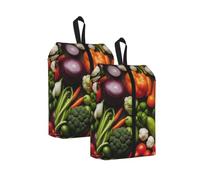 Introduzione di varie Verdure Stampa Uomini Donne Viaggio Scarpa Storage Bag Organizer Pouch per Palestra Campeggio Uso quotidiano, 2 pezzi, One Size, Organizer per borse