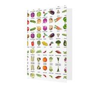 Introduzione Di Varie Verdure Stampa Verticale Amore Fibbia Perla Carta Di Auguri Di Vacanza Con Buste Per Amici, Famiglia