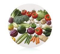 Introduzione di varie verdure tagliere per cucina Mini tagliere leggero per picnic rotondo in vetro temperato blocco di taglio con resistente ai graffi facile da pulire