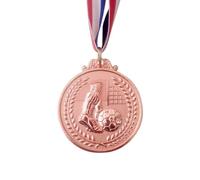 Introti 2,54 pollici medaglie di metallo del modello di calcio con il nastro del collo della competizione premio medaglia doppio lato sport incontro premio per bambini sport riunione