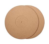 Introti 2 tappetini antiscivolo per giradischi in sughero con spessore in vinile ad alta fedeltà, 30,5 cm x 3 mm, aiutano a ridurre il rumore dovuto alla staticità e alla polvere, antiscivolo
