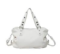 Introti Borsa a tracolla classica da donna in pelle PU di lusso tinta unita borsa a tracolla grande capacità con manico superiore borsa hobo flessibile per il trasporto grande elegante borsa tote bag