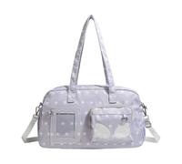 Introti Borsa a tracolla da donna in PU con stella fai da te con display trasparente a forma di spillo, borsa a tracolla con cerniera, grande capacità per eventi, regali di viaggio, Viola