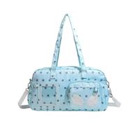 Introti Borsa a tracolla da donna in PU con stella fai da te con display trasparente a spillo, borse a tracolla JK con cerniera Lolita Messenger borsa grande capacità per eventi regali di viaggio, Blu