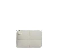 Introti Borsa cosmetica casual trapuntata organizzatore di viaggio di colore solido per le donne lavoro shopping, bianco, 230.00x150.00x130.00mm, casual