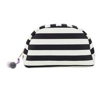 Introti Borsa da viaggio portatile da esterno in nylon elegante con frange a righe borsa cosmetica con simpatica sfera colorata per regali per damigelle d'onore e vacanze, Stile 5, 8.46 x 5.12 x 1.38