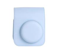 Introti Custodia protettiva in pelle PU con tracolla regolabile rimovibile per fotocamera Fujifilm Mini 12 Instant Film, Azzurro, Antiurto