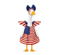 Introti Indumenti patriottici per il giorno dell'indipendenza per statue da 58,4 cm di altezza, vestito da oca per il 250° anniversario con bandiera americana, per esterni, patio, cortile, prato, arte