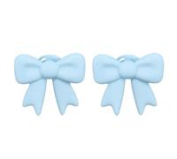 Introti NEWFLAG - Confezione da 2 fiocchi in silicone per cuffie, accessori 3D con clip per cuffie, decorazione rimovibile, C, Placcato oro, Non pietra preziosa