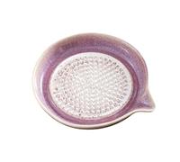 Introti Piatto grattugia in ceramica con beccuccio palmare piatto riutilizzabile in porcellana zenzero grattugia aglio tritacarne vassoio regalo per appassionati di cucina