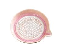 Introti Piatto grattugia in ceramica con beccuccio palmare piatto riutilizzabile in porcellana zenzero grattugia aglio tritacarne vassoio regalo per appassionati di cucina