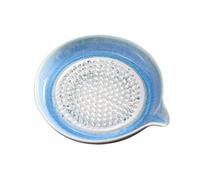 Introti Piatto grattugia in ceramica con beccuccio palmare piatto riutilizzabile in porcellana zenzero grattugia aglio tritacarne vassoio regalo per appassionati di cucina
