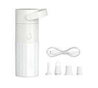 Introti Pompa ad aria ricaricabile USB con luce da campeggio e 4 ugelli piccola pompa elettrica con batteria da 2000 mAh per sacchetti di stoccaggio sottovuoto da basket