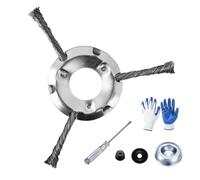 Introti Testa per decespugliatore a gas, in filo di acciaio, per mangiatore di erbacce a gas, testa di ricambio per decespugliatore per erba da giardino, muschio Rovo, diametro interno 2,5 cm