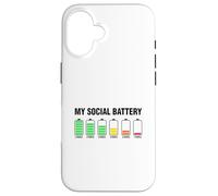 Introverso carino, la mia batteria sociale Custodia per iPhone 16