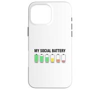 Introverso carino, la mia batteria sociale Custodia per iPhone 16 Pro Max