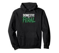 Introverso Feral Tecnicamente Domestico Interno Caotico Felpa con Cappuccio