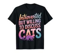 Introverso introverso ma disposto a discutere di gatti Maglietta
