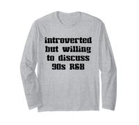 INTROVERSO MA Disponibile A DISCUDERE 90s R&B Music Meme Maglia a Manica