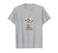 Introverso ma disposto a discutere dei Cani Amante degli Animali Divertenti Maglietta, Uomo, Grigio Melange, 3XL