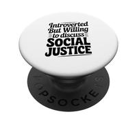 Introverso ma disposto a discutere della giustizia sociale PopSockets PopGrip Adesivo