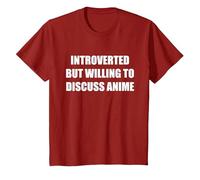 Introverso ma disposto a discutere di Anime Maglietta, Bambini, Mirtillo Rosso, 12 Anni