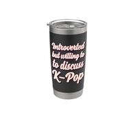 Introverso ma disposto a discutere K-Pop Bicchiere termico in acciaio inox doppia parete