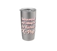 Introverso ma disposto a discutere K-Pop Bicchiere termico in acciaio inox doppia parete