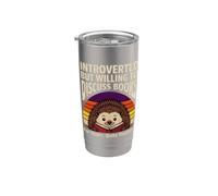 Introverso ma disposto a discutere libri riccio Bicchiere termico in acciaio inox doppia parete