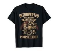 Introverso ma disposto a discutere perché Le Persone esistono Divertenti Maglietta con Stampa Grafica Economica