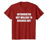Introverso ma Pronto a discutere di Arte Maglietta, Bambini, Mirtillo Rosso, 6 Anni