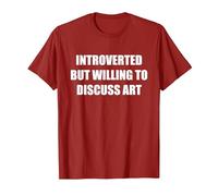 Introverso ma Pronto a discutere di Arte Maglietta, Uomo, Mirtillo Rosso, XXL