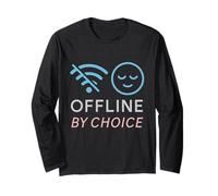 Introvert Alone Is Enough Batteria Sociale Regalo antisociale Basso Maglia a Manica