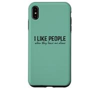 Introvert Funny quote I like people when they leave me alone Custodia per iPhone XS Max