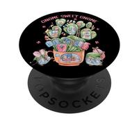 Introvert Home Sweet Cactus Home Graphic Women Funny Gnome PopSockets PopGrip Adesivo