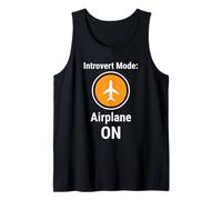 Introvert Mode Airplane ON Funny Antisocial Humor Canotta